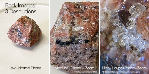 Phone Camera Loupe Magnified Rocks